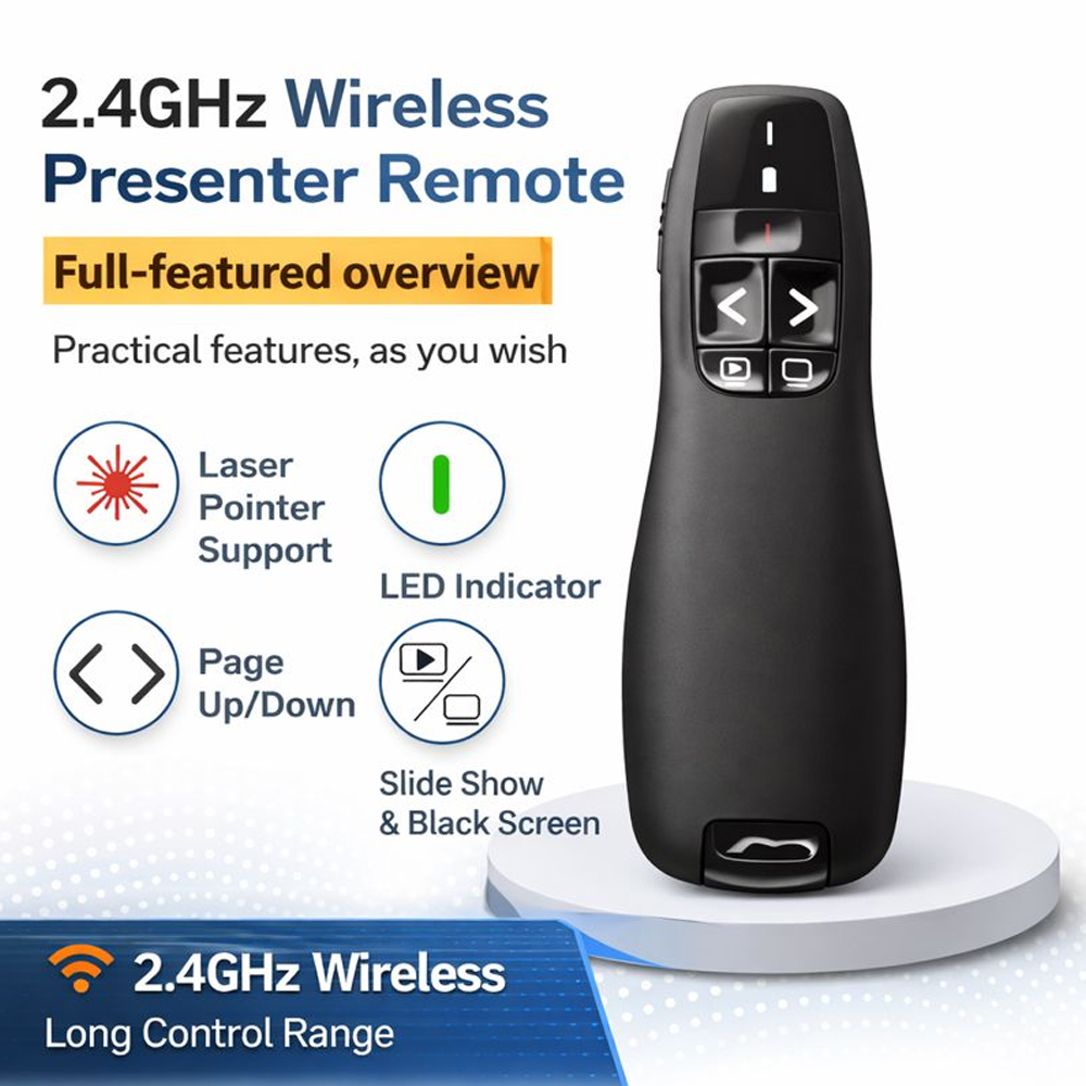 R400 2.4G Wireless Presentatio - Laser Pointer Presenter ulasan dan harga