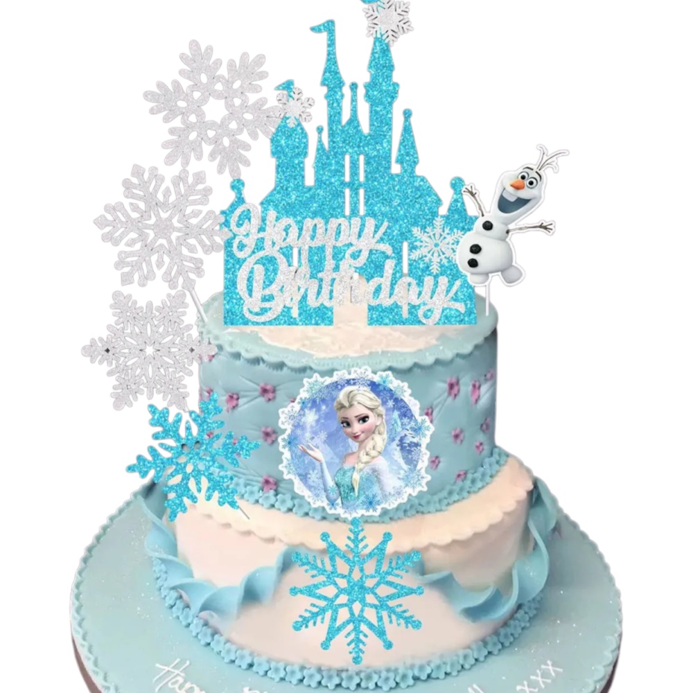 2026 8PCS F-r-o-z-e-n Cake Top - Elsa Gadget ulasan dan harga