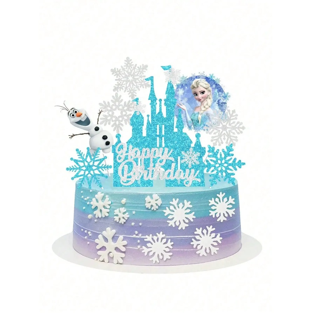 2026 8PCS F-r-o-z-e-n Cake Top - Elsa Gadget ulasan dan harga