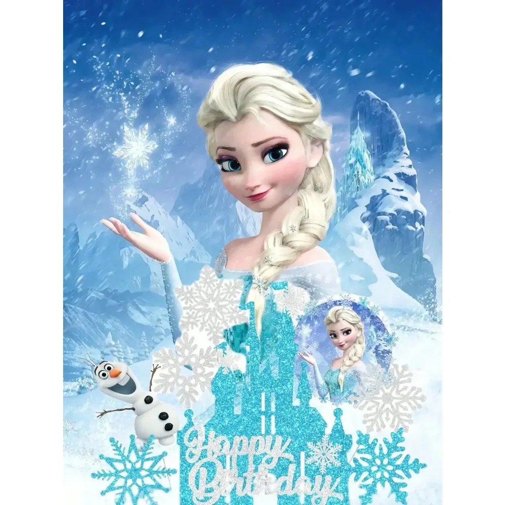 2026 8PCS F-r-o-z-e-n Cake Top - Elsa Gadget ulasan dan harga